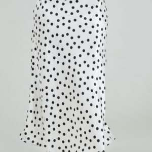 FALDA LARGA DE SATIN POLKA DOTS TABA