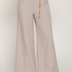 PALAZO BEIGE CON FAJA DE CADENA ACTIVE