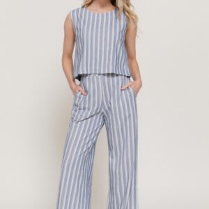 CONJUNTO DE PANTALON Y BLUSA DE RAYAS ACTIVE