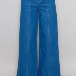 JEANS WIDE LEG CON FAJA HAUTE MONDE