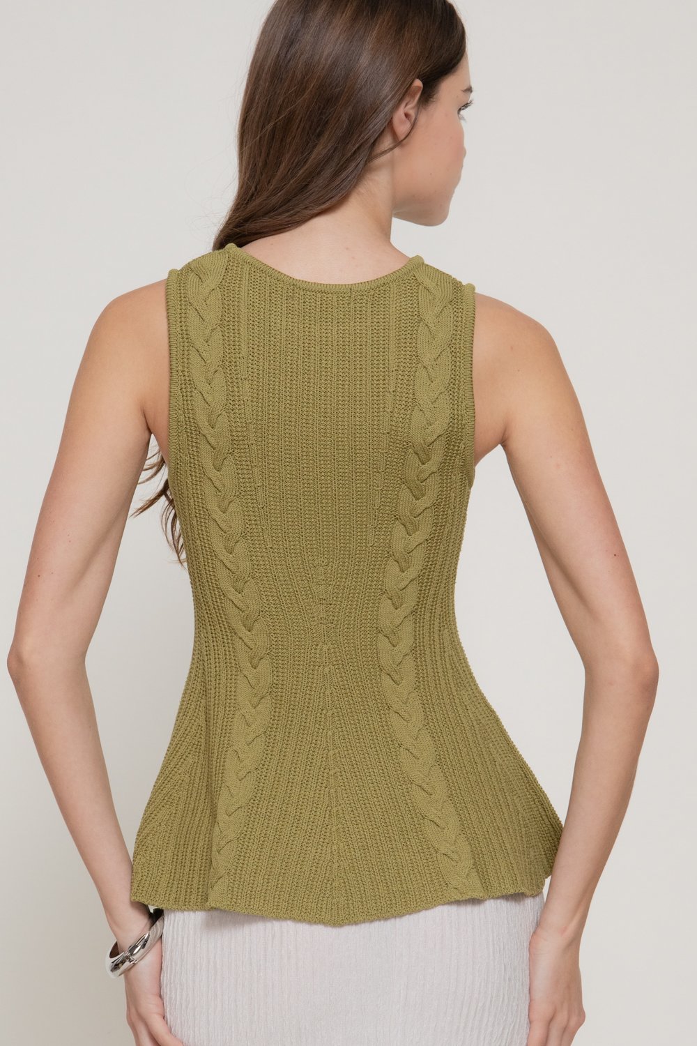 BLUSA VERDE TEJIDA ACTIVE - Imagen 3