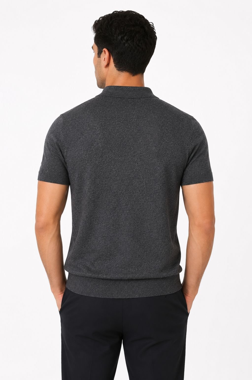 CAMISETA TIPO POLO SOLIDA CON ZIPER VAN HEUSEN - Imagen 2
