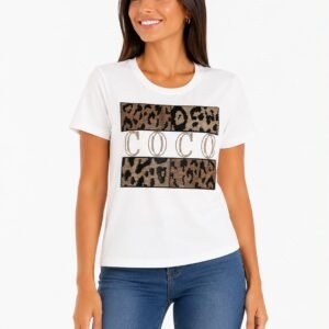 BLUSA CON ESTAMPADO COCO RUNWAY