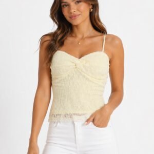 BLUSA DE TIRANTES CON ENCAJE IJOAH
