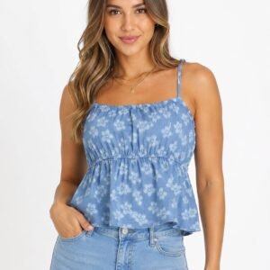 BLUSA DE TIRANTES CON ESTAMPADO FLORAL IJOAH