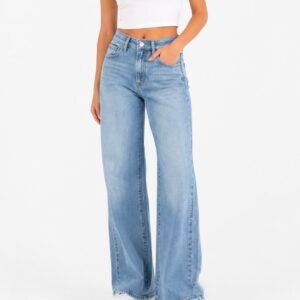 JEANS WIDE LEG TIRO ALTO EN JEAN EP3754