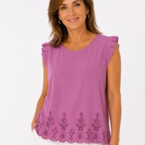 BLUSA FLOJA TEJIDA EN LA PERTE INFERIOR ROSEMIEL