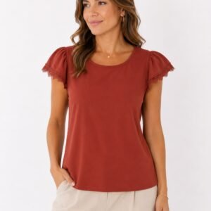 BLUSA FLOJA CON VUELOS EN LAS MANGAS ROSEMIEL