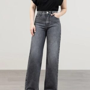 JEANS WIDE LEG GRIS TIRO ALTO PEPE 03 743 0117