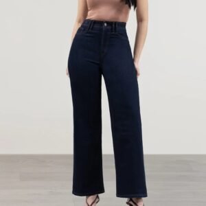 JEANS SLIM WIDE LEG AZUL OSCURO TIRO ALTO PEPE 03 783 0034